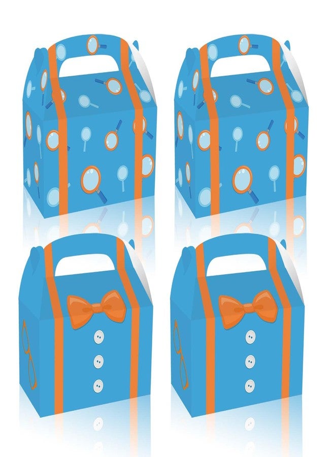 Bolsome 16 Pack Orange Blue Party Favor Boxes Blue Orange Cartoon Paper Treat Boxes for Birthday Party Baby Shower Party Supplies - Image 1